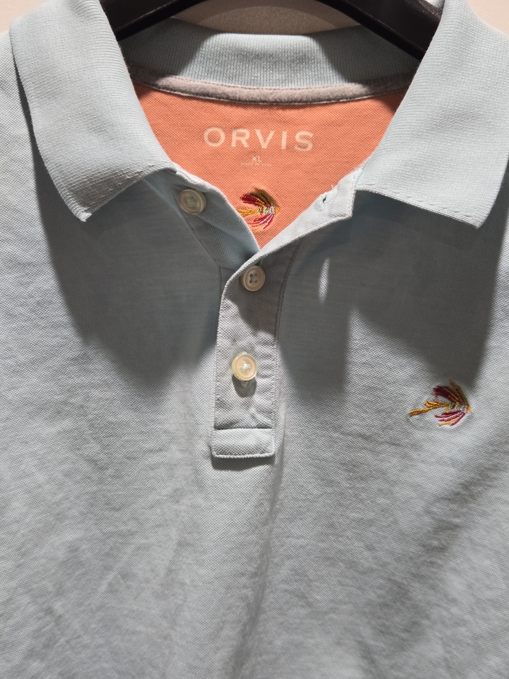 Orvis Light Blue Embroidered Polo